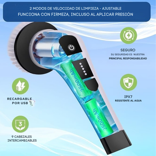 Cepillo eléctrico 9 en 1