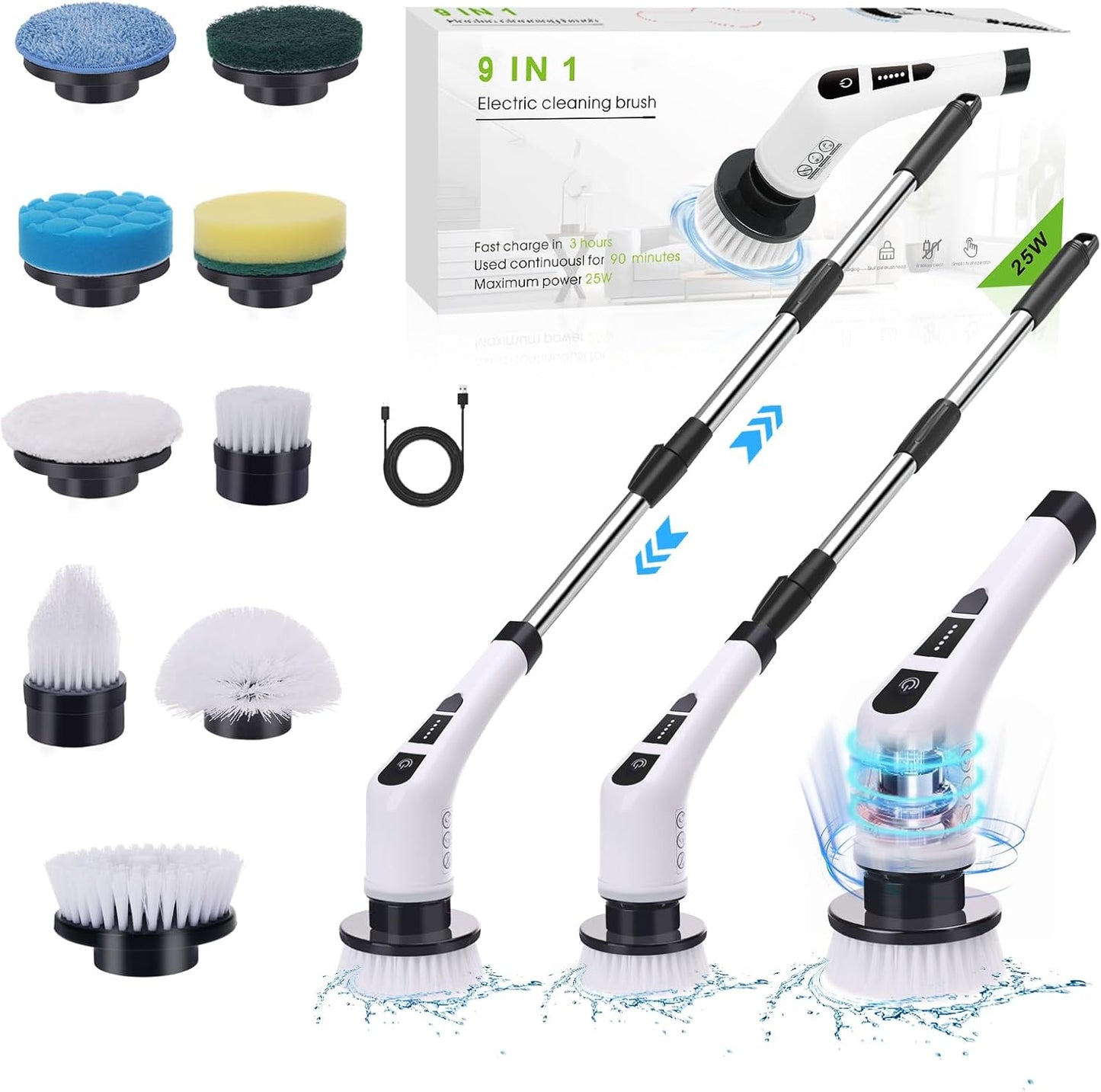 Cepillo eléctrico 9 en 1